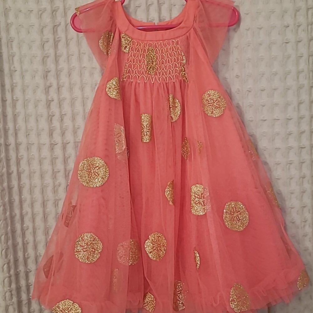 Cynthia Rowley Girls Tulle Pink & Gold Dress 3T